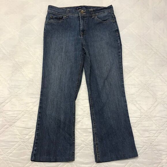 BandolinoBlu‎ Arianna Bootcut blue jeans size 12 distressed - Picture 1 of 8